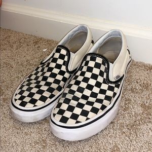 Black Checkered Vans